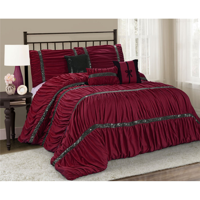 Red Barrel Studio® Abbingt Microfiber 7 Piece Comforter Set & Reviews